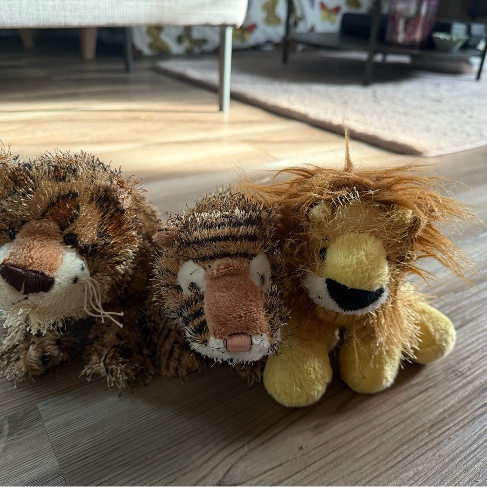 Webkinz bundle of 3: Plush Lion and Tiger Set (no tags)